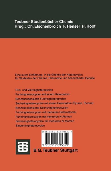 Produktbild: Kurze Einf&uuml;hrung in die Chemie der Heterocyclen