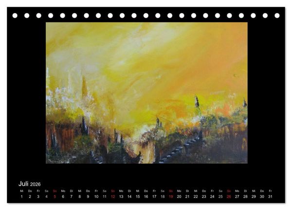 Produktbild: Kunstkalender von Michaela Nagel (Tischkalender 2026 DIN A5 quer), CALVENDO Monatskalender