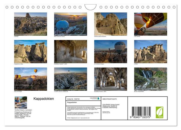 Produktbild: Kappadokien (Wandkalender 2026 DIN A4 quer), CALVENDO Monatskalender