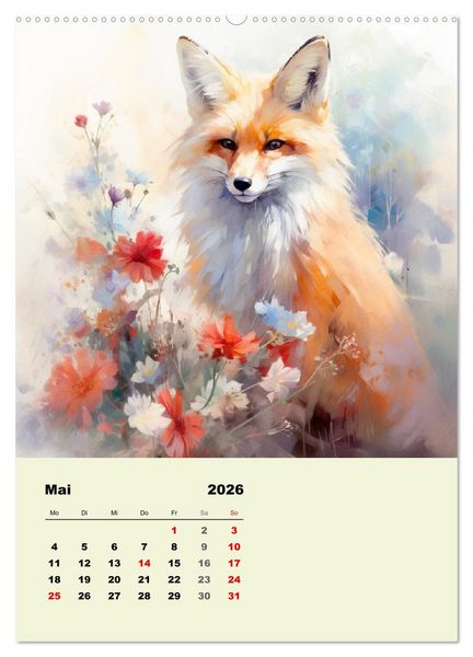 Produktbild: Krafttiere als spirituelle Begleiter (Wandkalender 2026 DIN A2 hoch), CALVENDO Monatskalender