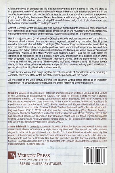 Produktbild: The Literary and Human Legacy of Clara Sereni