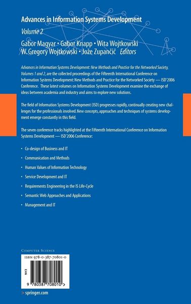 Produktbild: Advances in Information Systems Development