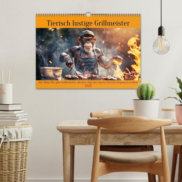 Produktbild: Tierisch lustige Grillmeister (Wandkalender 2026 DIN A3 quer), CALVENDO Monatskalender