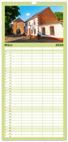 Produktbild: Familienplaner 2026 - Bedburg Alt-Kaster mit 5 Spalten (Wandkalender, 21 x 45 cm) CALVENDO
