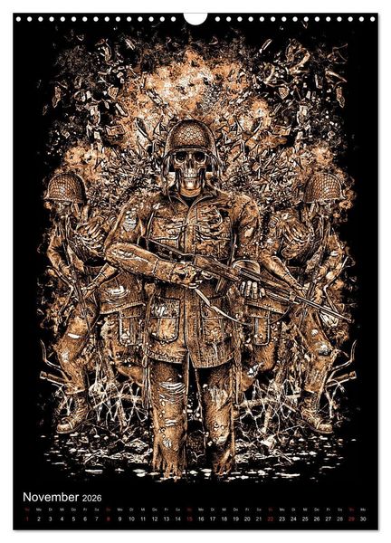 Produktbild: BLOODBOY/WAR ILLUSTRATION (Wandkalender 2026 DIN A3 hoch), CALVENDO Monatskalender