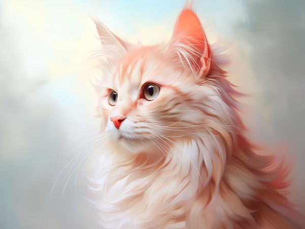 Produktbild: CALVENDO Puzzle Katzen im Pastell-Stil | 1000 Teile Lege-Gr&ouml;&szlig;e 64x48cm Foto-Puzzle f&uuml;r gl&uuml;ckliche Stunden