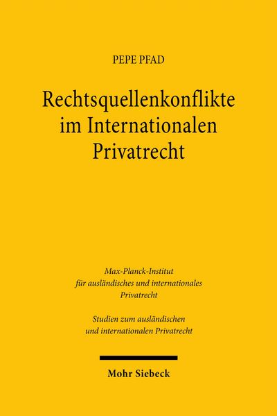 Produktbild: Rechtsquellenkonflikte im Internationalen Privatrecht