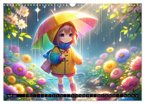 Produktbild: Anime Seasons: Ein Kalender voller lebendiger Manga-Szenen (Wandkalender 2026 DIN A3 quer), CALVENDO Monatskalender
