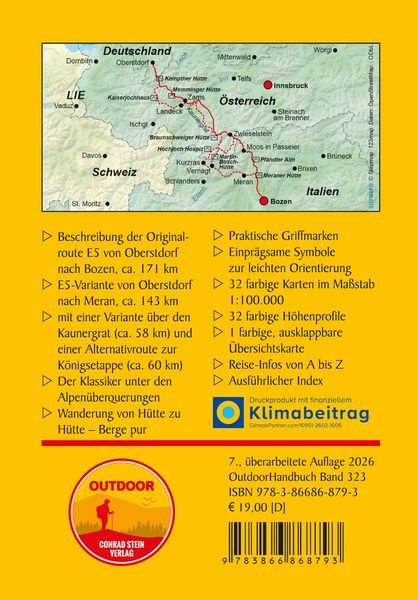 Produktbild: E5 Oberstdorf - Meran/Bozen