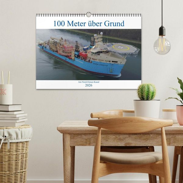 Produktbild: 100 Meter &uuml;ber Grund - Am Nord-Ostsee-Kanal (Wandkalender 2026 DIN A3 quer), CALVENDO Monatskalender