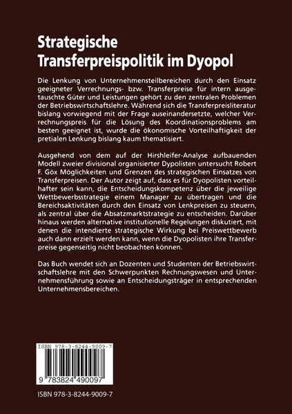 Produktbild: Strategische Transferpreispolitik im Dyopol