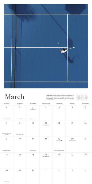 Produktbild: The Tennis Court Wall Calendar 2026