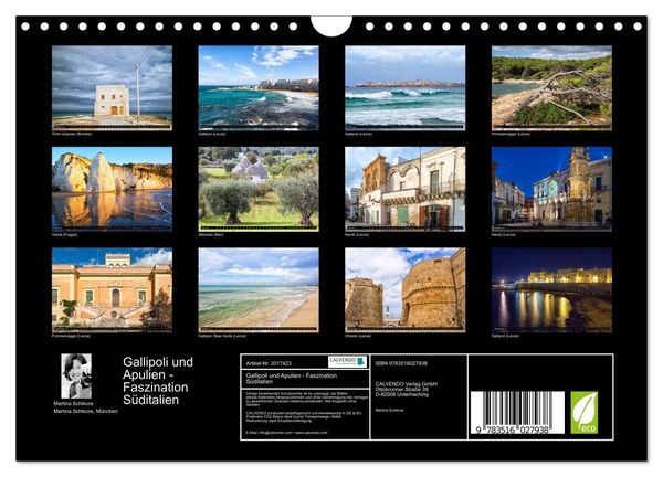 Produktbild: Gallipoli und Apulien - Faszination S&uuml;ditalien (Wandkalender 2026 DIN A4 quer), CALVENDO Monatskalender