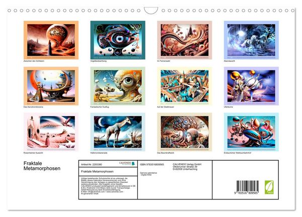 Produktbild: Fraktale Metamorphosen (Wandkalender 2027 DIN A3 quer), CALVENDO Monatskalender
