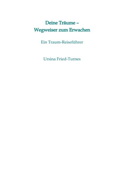 Produktbild: Deine Tr&auml;ume - Wegweiser zum Erwachen
