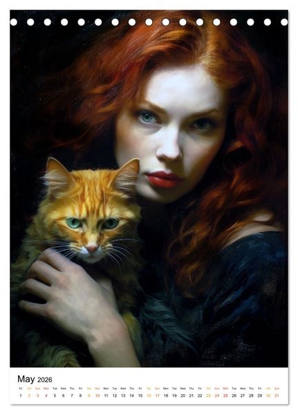 Produktbild: Purrrfect Companions (Desk Calendar 2026 DIN A5 portrait), CALVENDO 12 Month DeskCalendar