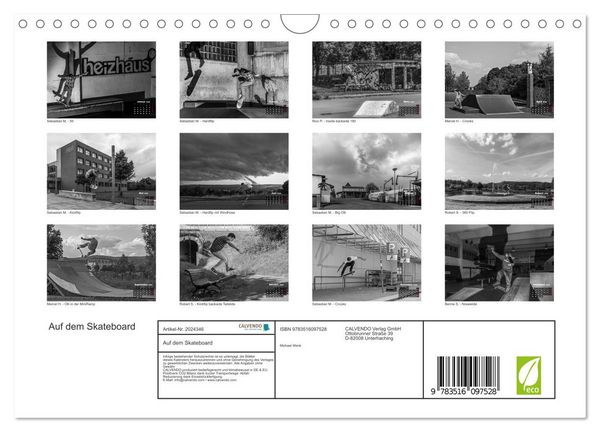Produktbild: Auf dem Skateboard (Wandkalender 2026 DIN A4 quer), CALVENDO Monatskalender