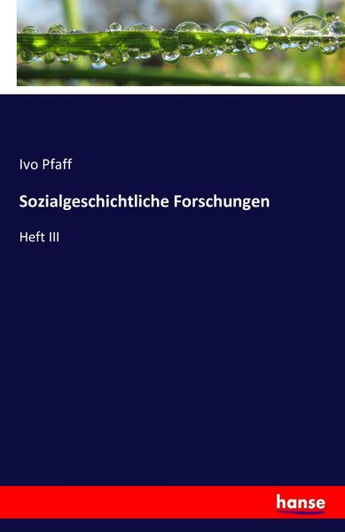 Produktbild: Sozialgeschichtliche Forschungen