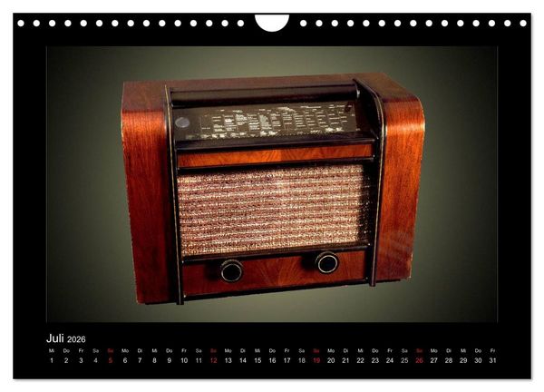 Produktbild: Dampfradios - Antike Radios mit Patina (Wandkalender 2026 DIN A4 quer), CALVENDO Monatskalender
