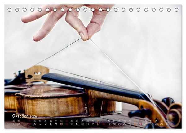 Produktbild: Was die Geige uns erz&auml;hlt (Tischkalender 2026 DIN A5 quer), CALVENDO Monatskalender