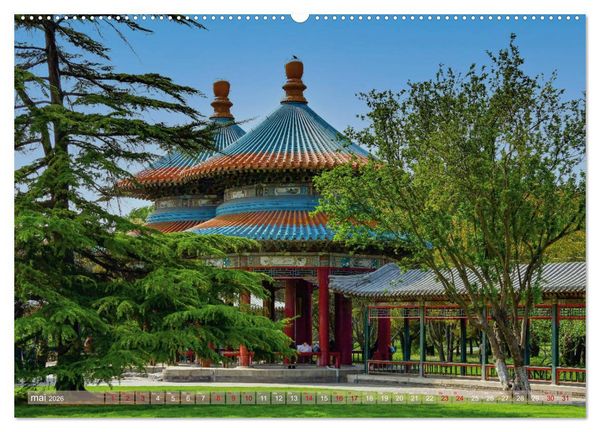 Produktbild: Palais et jardins imp&eacute;riaux &agrave; P&eacute;kin (Calendrier mural 2026 DIN A2 vertical) calendrier de bureau
