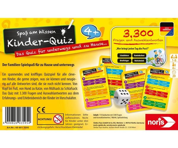 Produktbild: Kinderquiz f&uuml;r schlaue Kids