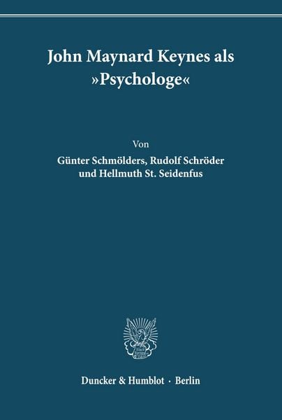 Produktbild: John Maynard Keynes als "Psychologe'.