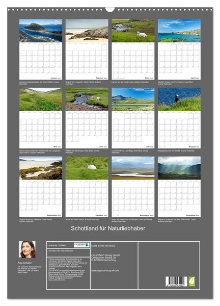 Produktbild: Schottland f&uuml;r Naturliebhaber (Wandkalender 2026 DIN A2 hoch), CALVENDO Monatskalender
