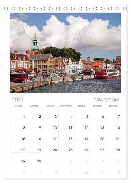 Produktbild: Tischplaner 2027 - Deutschlands sch&ouml;nste Altst&auml;dte - Schleswig-Holstein (A5 Tischkalender zum Aufstellen) CALVENDO