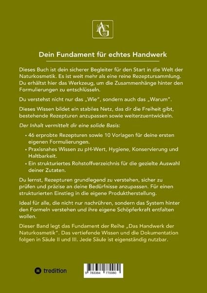 Produktbild: Naturkosmetik - Das Fundament - S&auml;ule I - Grundlagen: Naturkosmetik selber machen