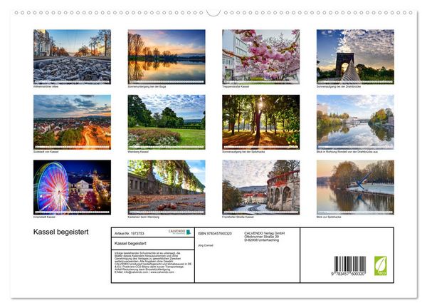 Produktbild: Kassel begeistert (Wandkalender 2026 DIN A2 quer), CALVENDO Monatskalender