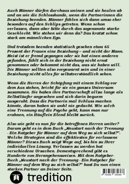 Produktbild: Neustart nach der Trennung - Ein Ratgeber f&uuml;r M&auml;nner auf dem Weg zu sich selbst