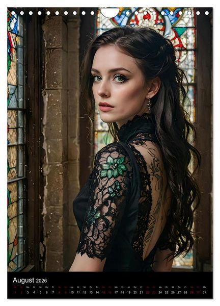 Produktbild: Gothic beauties - Sch&ouml;nheiten der Nacht (Wandkalender 2026 DIN A4 hoch), CALVENDO Monatskalender