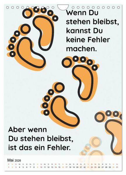 Produktbild: Dein monatlicher Motivationsschub: Das Leben wird nicht leichter, Du wirst nur st&auml;rker. (Wandkalender 2026 DIN A4 hoch), CALVENDO Monatskalender