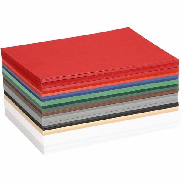 Produktbild: Creativ Company Weihnachts-Karton, A6, Blatt 105x148 mm, 180 g, sortierte Farben, 300 Blatt sortiert