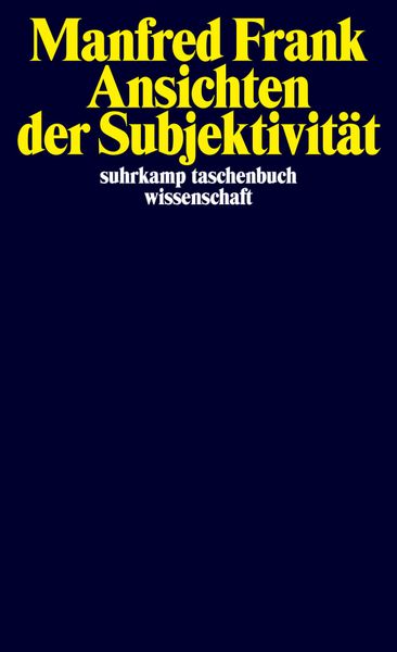 Produktbild: Ansichten der Subjektivit&auml;t