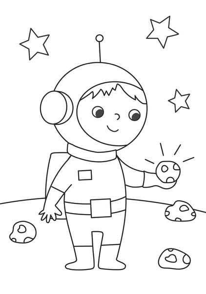 Produktbild: Ausmalbilder f&uuml;r Kita-Kinder: Mein erstes gro&szlig;es Malbuch: Im Weltall