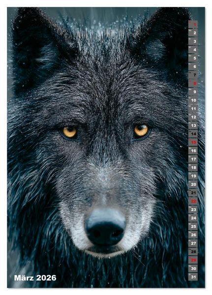 Produktbild: W&ouml;lfe aus aller Welt (Tischkalender 2026 DIN A5 hoch), CALVENDO Monatskalender