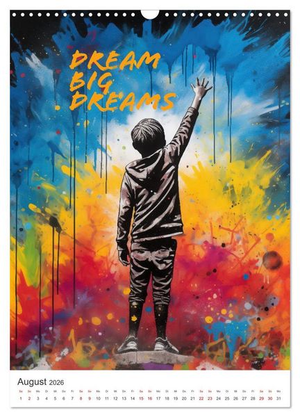 Produktbild: STREETART Neu Erleben Ein KI-Kunstkalender (Wandkalender 2026 DIN A3 hoch), CALVENDO Monatskalender