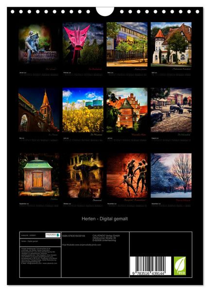 Produktbild: Herten - Digital gemalt (Wandkalender 2026 DIN A4 hoch), CALVENDO Monatskalender