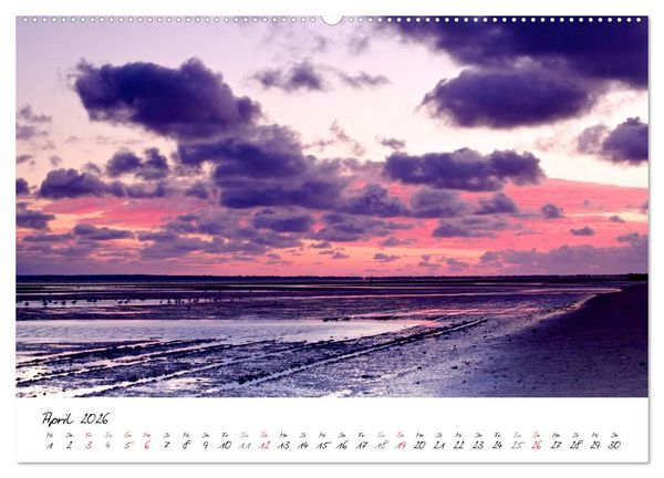 Produktbild: F&ouml;hrweh - Stimmungsvolle Nordsee Bilder (Wandkalender 2026 DIN A2 quer), CALVENDO Monatskalender