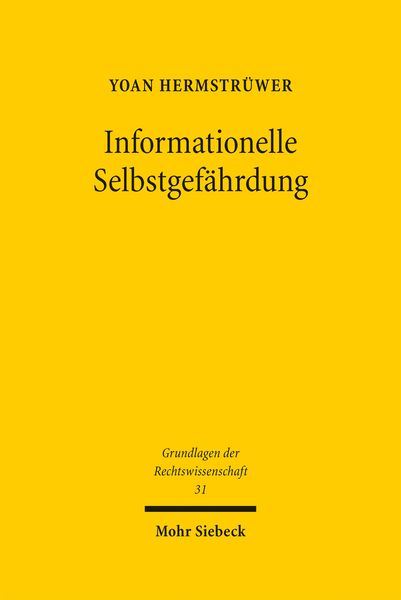 Produktbild: Informationelle Selbstgef&auml;hrdung