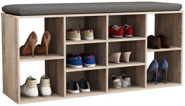 Produktbild: Holz Regal Schuhschrank Schuhregal Hinsol S