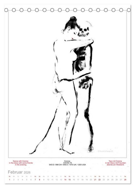 Produktbild: TOTENTANZ HERRENWAHL Haiku Zenga Photo DANCE OF DEATH MEN'S CHOICE (Tischkalender 2026 DIN A5 hoch), CALVENDO Monatskalender