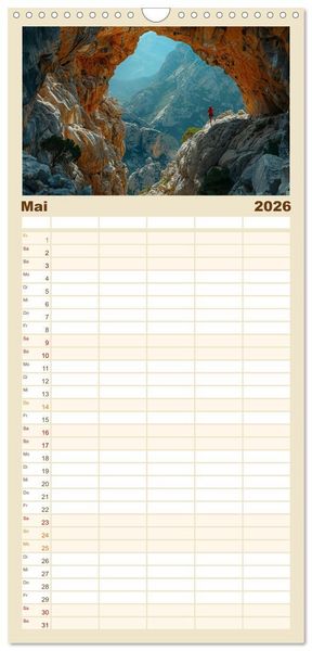 Produktbild: Familienplaner 2026 - Vertikale Freiheit mit 5 Spalten (Wandkalender, 21 x 45 cm) CALVENDO