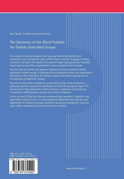 Produktbild: The Geometry of the Word Problem for Finitely Generated Groups