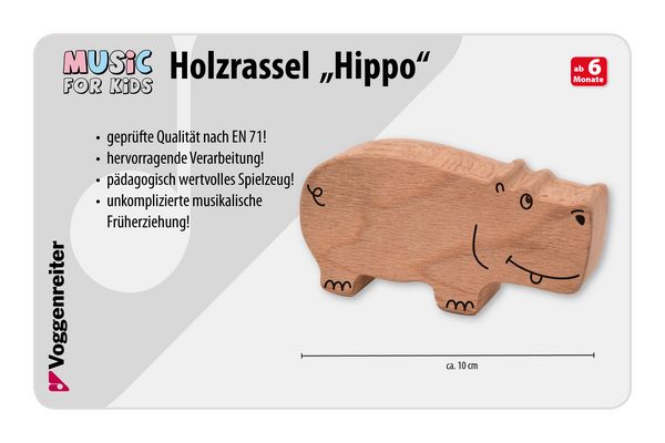 Produktbild: Holzrassel Hippo