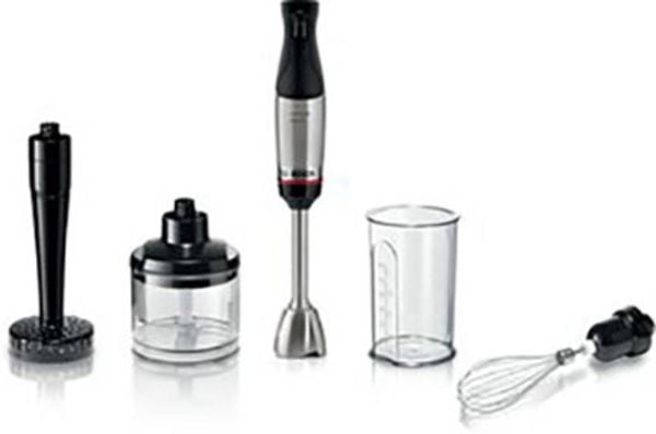 Bosch Haushalt ErgoMaster Serie 6 Stabmixer 1000 W mit Messbecher, mit Mixbecher, Multifunktion, Schneebesenaufsatz, BPA