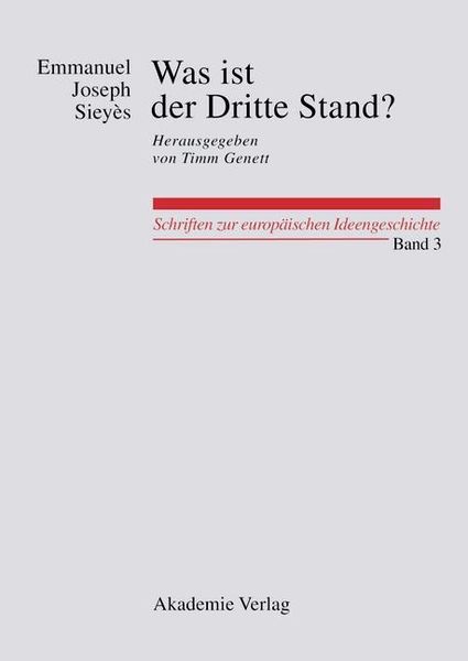 Produktbild: Was ist der Dritte Stand? Ausgew&auml;hlte Schriften