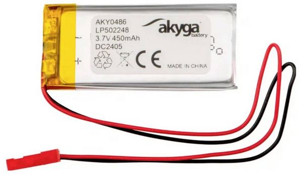 Produktbild: Akyga LP502248 Akkupack x Spezial-Akku LiPo 3.7V 450 mAh